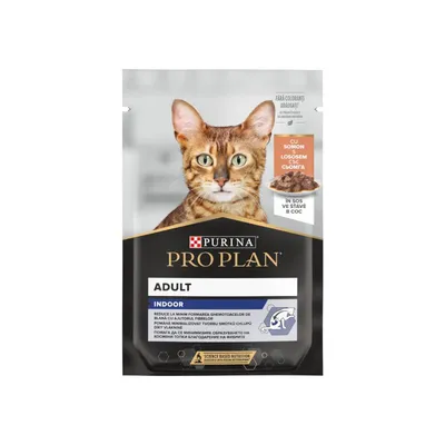 PRO PLAN® Adult Indoor, s lososom, 85gr