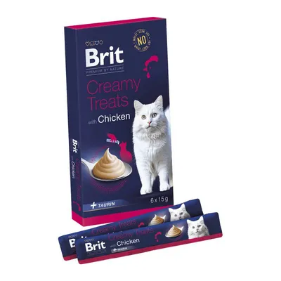 Brit Premium by Nature Cat Creamy Treats Chicken, 6 x 15 g