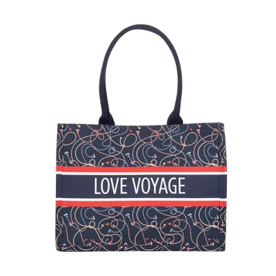 Moderna torba Svilanit Love Voyage, plavo-crvena