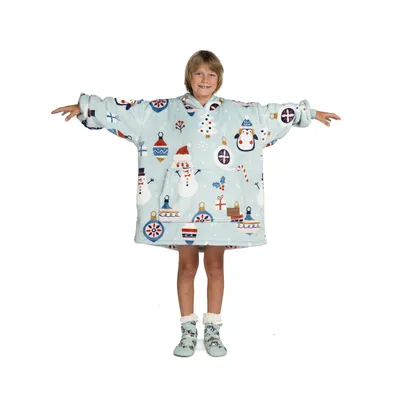 Dječja hoodie deka Svilanit Winter Wonderland + Poklon čarape