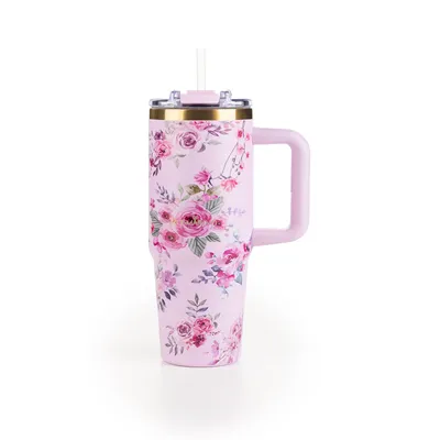 Termosica Rosmarino MegaCup Roses 870 ml – roza