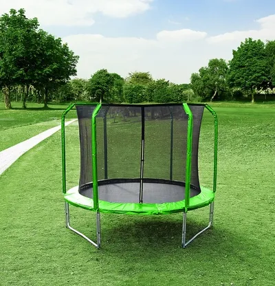 LEGONI trampolina AERO sa zaštitnom mrežom 425 cm, zeleni