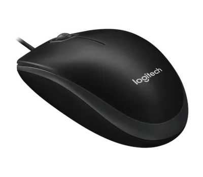 Logitech miš Corded Mouse B100, žični, crni