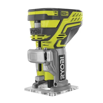 Ryobi akumulatorska jednoručna glodalica R18TR-0 - 18V ONE+, broj okretaja 29000/min, mikro podešavanje dubine, LED svjetlo, prihvati 6mm i 1/4", paralelna vodilica - SAMO ALAT