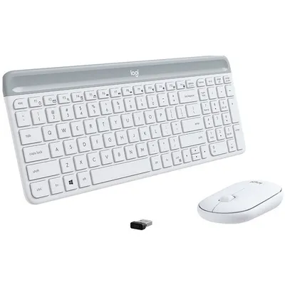 Logitech tastatura i miš Slim Combo MK470, bežična, bijela