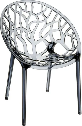 SIESTA vrtna stolica Crystal – siva, za balkon i terasu