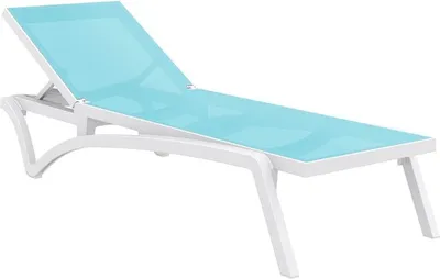 SIESTA vrtna ležaljka Pacific – tirkizno-bijela