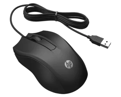 HP miš 100, žičani, crni