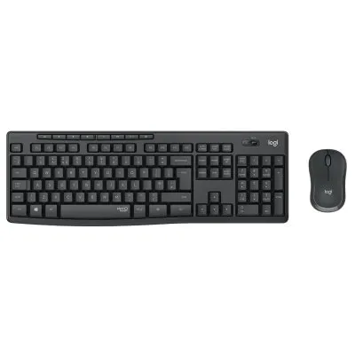 Logitech tastatura MK295 Silent Wireless Combo, bežična, siva