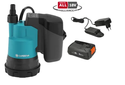 Gardena potopna pumpa 2000/2 18V P4A sa baterijom