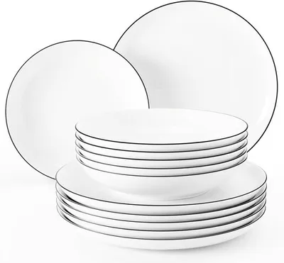 Seltmann Weiden set tanjira Lido Black Line 12/1 porculan