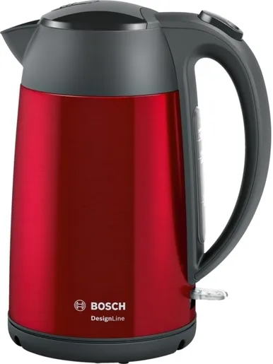 BOSCH kuhalo za vodu TWK3P424 DesignLine; 1.7 lit:; 2400 W; Prekriveni grijač; Crvena