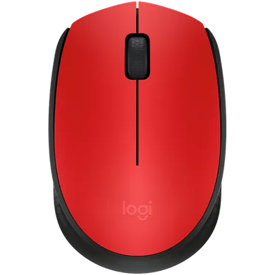 Logitech miš M171 Wireless, bežični, crveni