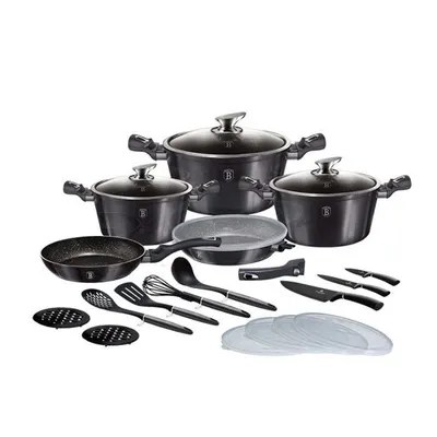 Berlinger Haus set posuđa + kuhinjska pomagala Metallic Line Carbon Pro Edition 22/1 / BH/7181