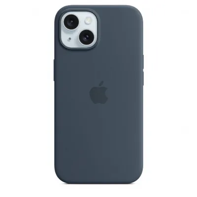 Apple iPhone 15 Silicone Case w MagSafe - Storm Blue