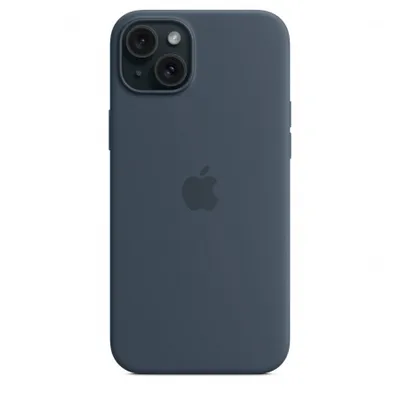 Apple iPhone 15 Plus Silicone Case w MagSafe - Storm Blue