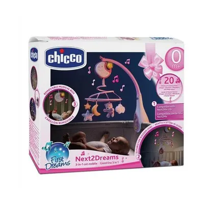 Chicco vrtuljak muzički Next2Dreams, pink