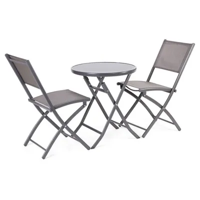 Fieldmann balkonski set Bella – stol + 2 stolice, čelik
