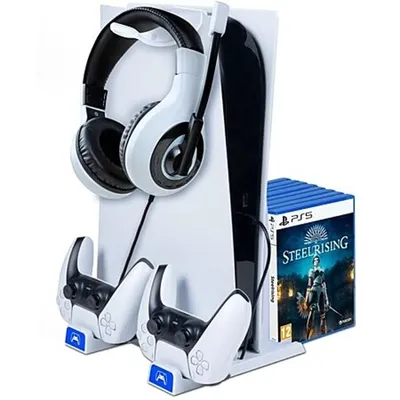 Bigben stalak za PS5 konzolu i punjač za Dualsense kontrolere (PS5 Standard Edition ili PS5 Slim)