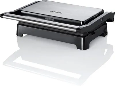 GORENJE toster sendvič SM701SB -mini gril,  700 W; 21 x 14 cm; automatska kontrola temperature; crno/sivo