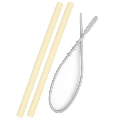 Minikoioi silikonska slamka Flexi Straws 2kom, Žuta
