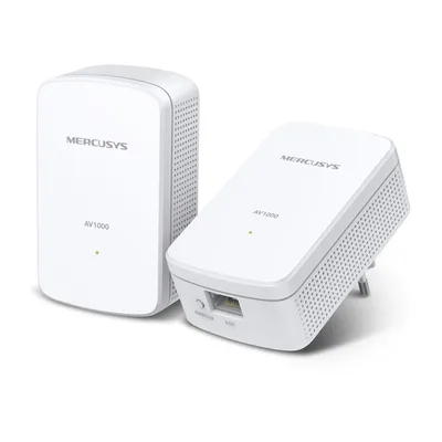 Mercusys MP500KIT AV1000 Gigabit Powerline Starter Kit, 1000 Mbps High-Speed, Advanced HomePlug AV2, 1 x Gigabit Port