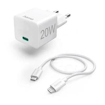 HAMA 20 W zidni punjač 121681, Lightning, Bijeli (kabl uključen)
