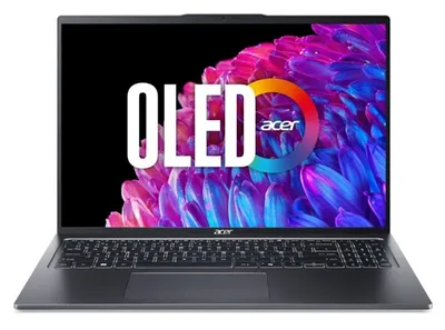 Acer laptop Swift Go 16 OLED NX.KWNEX.001, 16 OLED 3.2K 120Hz, Intel Ultra 7 155U, 16GB LPDDR5X RAM, 1TB SSD, Intel Arc Graphics, Backlit KB, Windows 11 Home