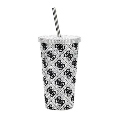 GUESS čaša to go 500ml inoks / Peony srebrena