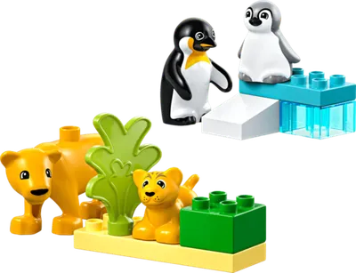LEGO® DUPLO Town Obitelji divljih životinja: pingvini i lavovi 10442