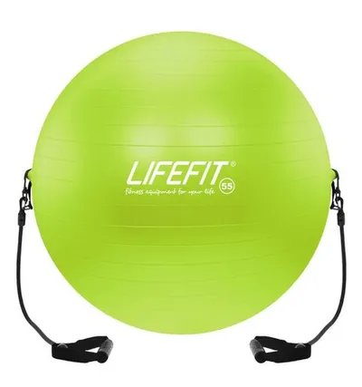 LIFEFIT® gimnastička lopta sa dodacima GYMBALL EXPAND 55cm green