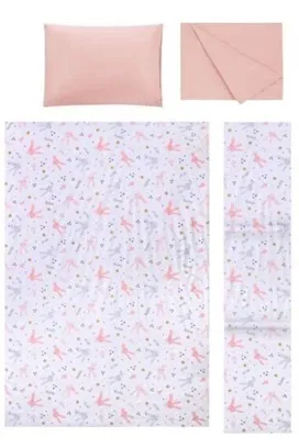 KUKKA set ogradica, jastuk, jorgan i posteljina (Bunny Pink), KFT1000