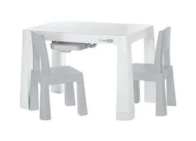 FreeON Plastični sto i stolice NEO - siva