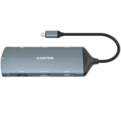 CANYON hub DS-15 8in1 4k USB-C Dark Grey