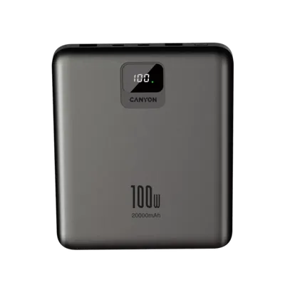 Canyon powerbank 20000mAh, 100W, PB-2008, Dark Gray