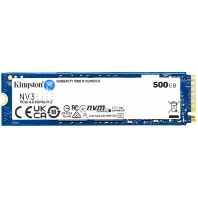 KINGSTON SSD 500GB NV3 M.2 2280 PCIe 4.0 NVMe, Read: 5,000/ Write: 3,000MB/s