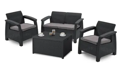KETER Garnitura siva CORFU II BOX R