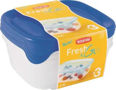 CURVER posuda za spremanje hrane, Fresh&Go, set 3/1, 0,8L