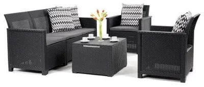 KETER Garnitura siva trosjed box ELODIE