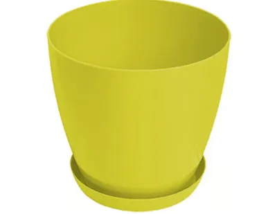 GARDINO Saksija LUX 14cm sa podmetacem zelena pa