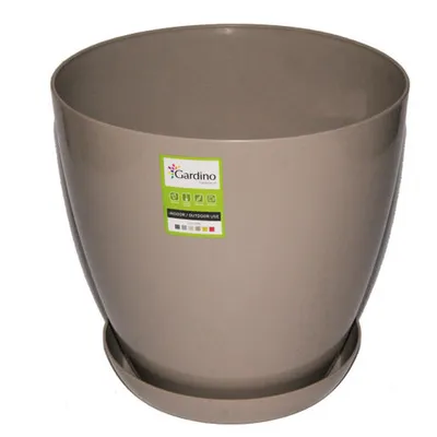 GARDINO Saksija LUX 22cm sa podmetacem moka