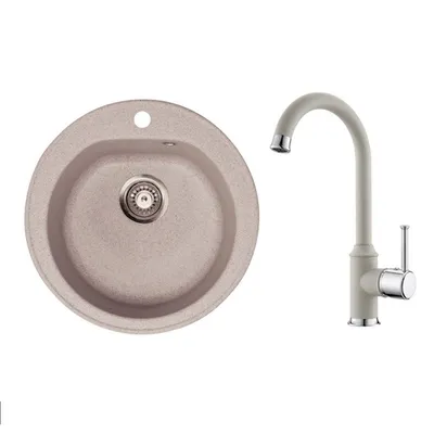 Metalac set sudoper xVenera + česma Arc N + sifon gratis / bež boja