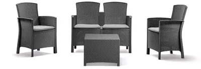 BICA vrtna garnitura Lido 2 Storage – grafit siva