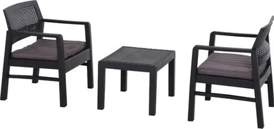 Ipae ProGarden vrtni set Kraka – 2 siva jastuka