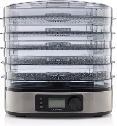 GORENJE aparat za sušenje hrane FDK500DE,  5 posuda, digitalna kontrola, 30–75°C