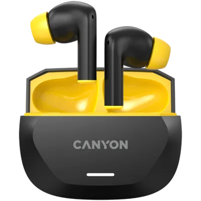 CANYON bluetooth slušalice HEXAGON 7, bežično punjenje, crno žuto