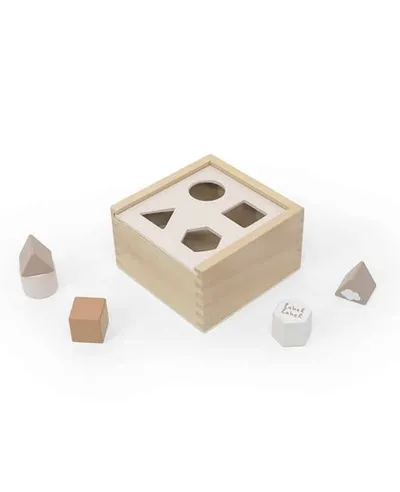 Label Label Drvena kutija za sortiranje oblika - Nougat