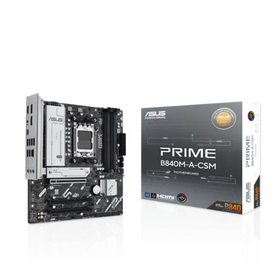 ASUS matična ploča PRIME B840M-A-CSM AM5, 4x DDR5, 3x M.2, 7x USB2x DP, 1x HDMI, mATX