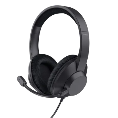 Trust slušalice Ayda Max USB-ENC žičane, noise-cancelling mikrofon, stereo, crne