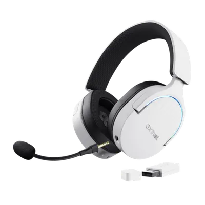 Trust GXT slušalice 491W Fayzo bežične gaming,žičane, USB-a, 3.5 mm, over-ear, bijele